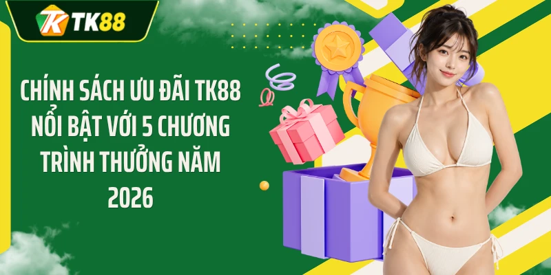 Chính sách ưu đãi TK88 nổi bật với 5 chương trình thưởng năm 2026